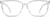Front view of Rectangle Glasses 4424723 in Clear thumbnail