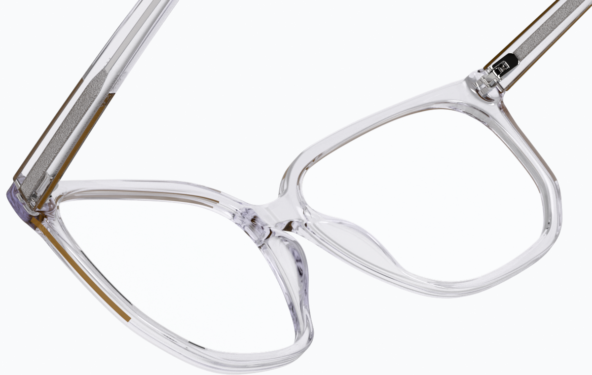 See-through view of Rectangle Glasses 4424723 in Clear thumbnail