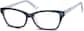Angle view of Rectangle Glasses 4424826 in Blue thumbnail