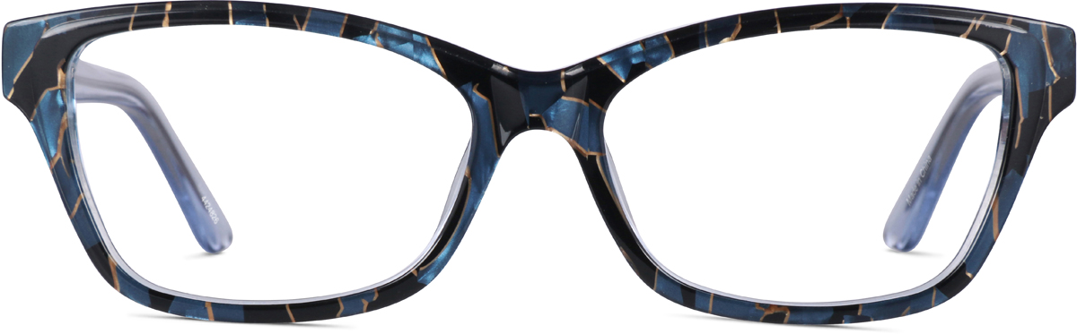 Blue Rectangle Glasses