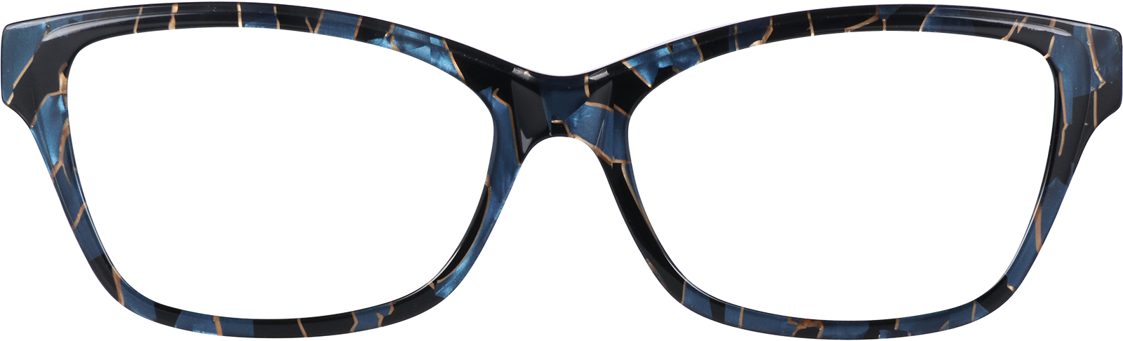 Blue Rectangle Glasses #4424826 | Zenni Optical