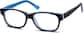 Angle view of Kids’ Rectangle Glasses 4424916 in Blue thumbnail