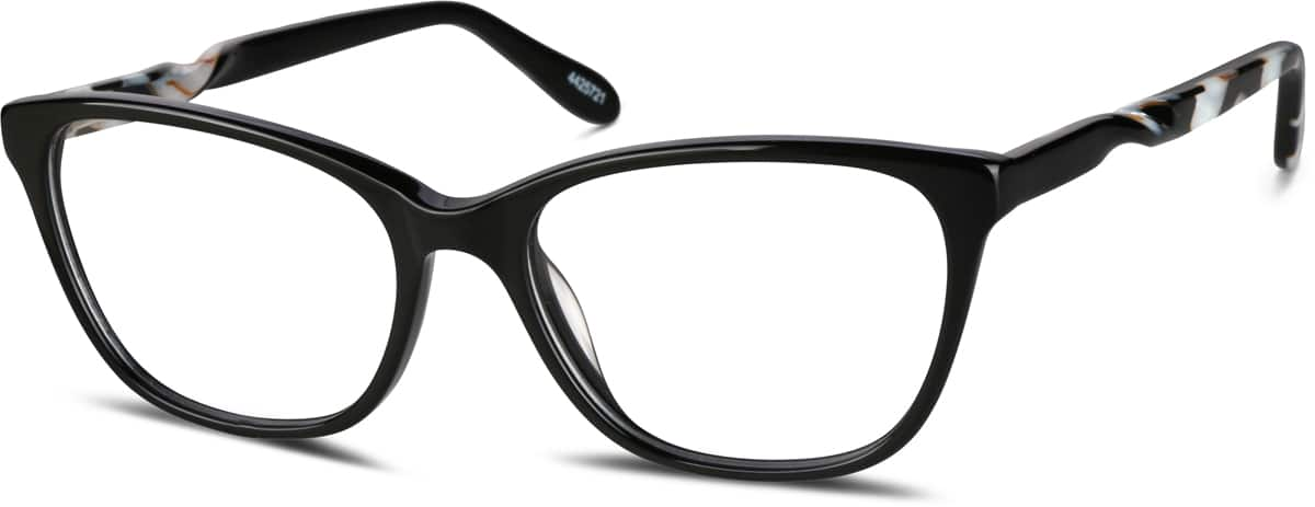 Angle view of Square Glasses 4425721 in Black