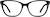 Front view of Square Glasses 4425721 in Black thumbnail