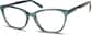 Angle view of Square Glasses 4425724 in Green thumbnail
