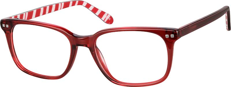 Angle view of Square Glasses 4425918 in Red