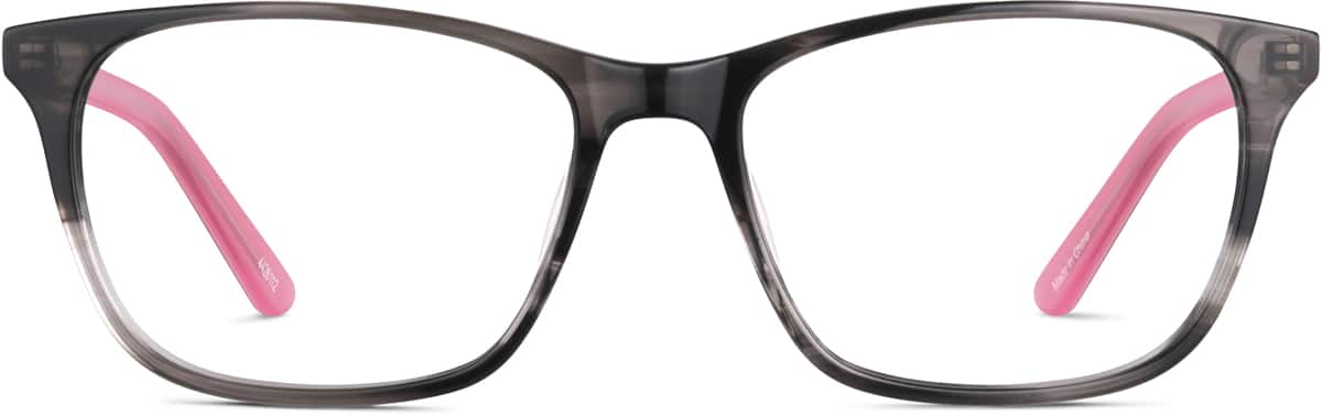 Front view of Square Glasses 4426112 in Charcoal