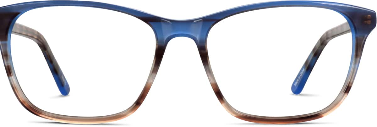 Front view of Square Glasses 4426116 in Blue Pattern