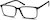 Angle view of Rectangle Glasses 4426321 in Black thumbnail