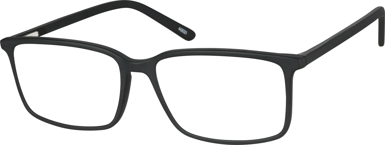 Black Rectangle Glasses #4426321 | Zenni Optical