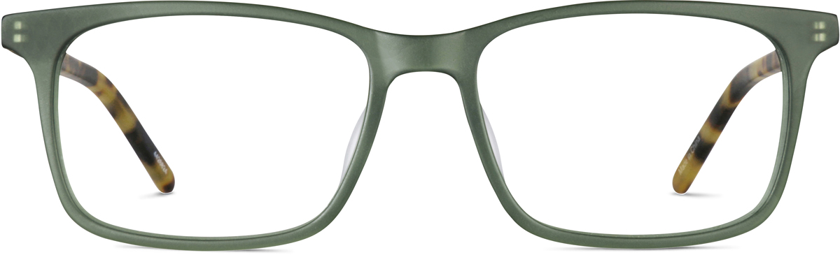 Green Rectangle Glasses