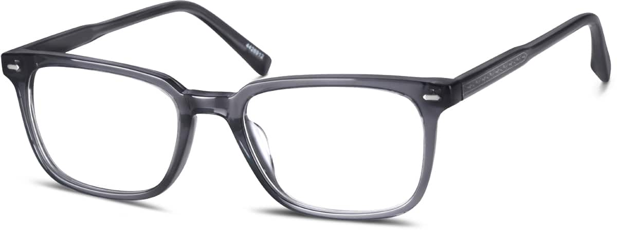 Angle view of Rectangle Glasses 4426912 in Dark Gray