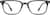 Front view of Rectangle Glasses 4426912 in Dark Gray thumbnail