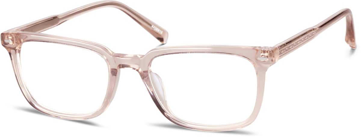 Angle view of Rectangle Glasses 4426915 in Light Brown