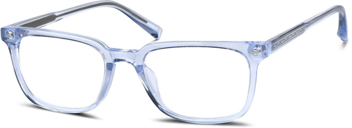 Angle view of Rectangle Glasses 4426916 in Light Blue