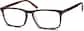 Angle view of Rectangle Glasses 4427015 in Brown thumbnail