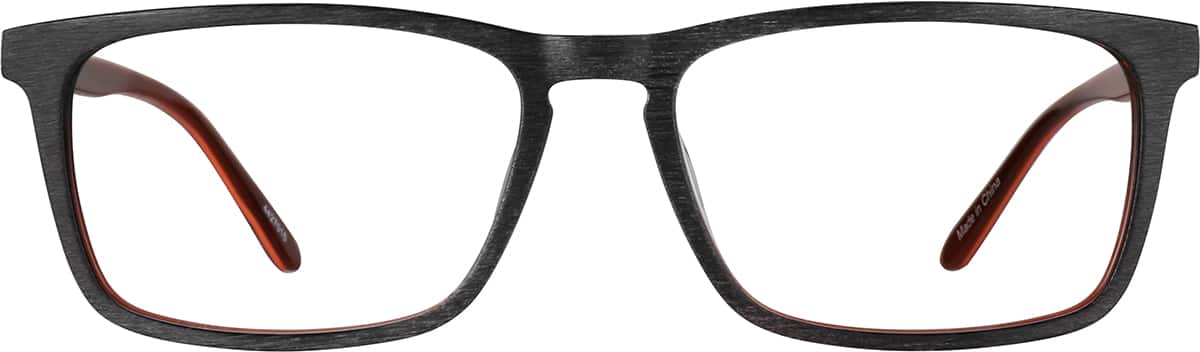 Zenni Men's Rectangle Prescription Glasses Brown Tortoise Shell Plastic Full Rim Frame, Universal Bridge Fit, Spring Hinges, Blokz Blue Light Glasses