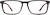 Front view of Rectangle Glasses 4427015 in Brown thumbnail