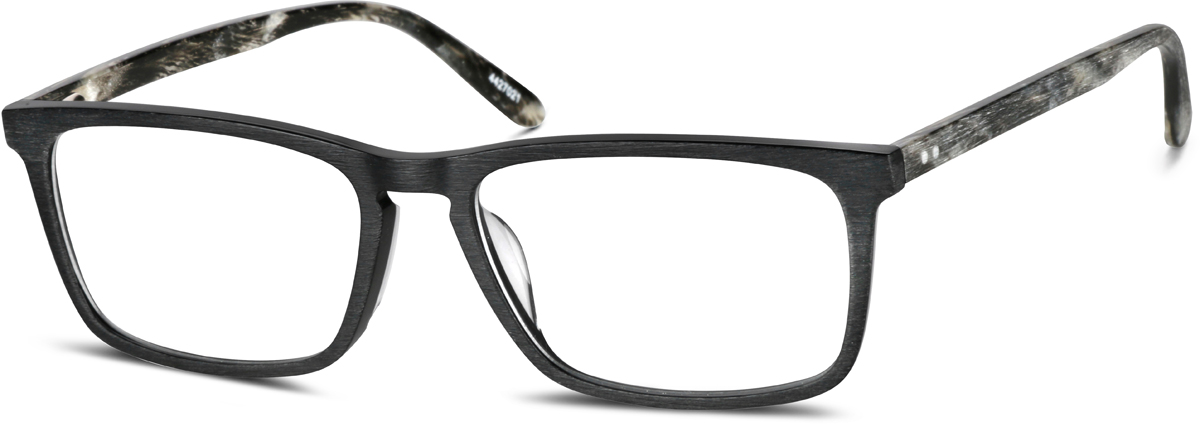 Zenni Men's Rectangle Prescription Glasses Black Tortoiseshell Plastic Full Rim Frame