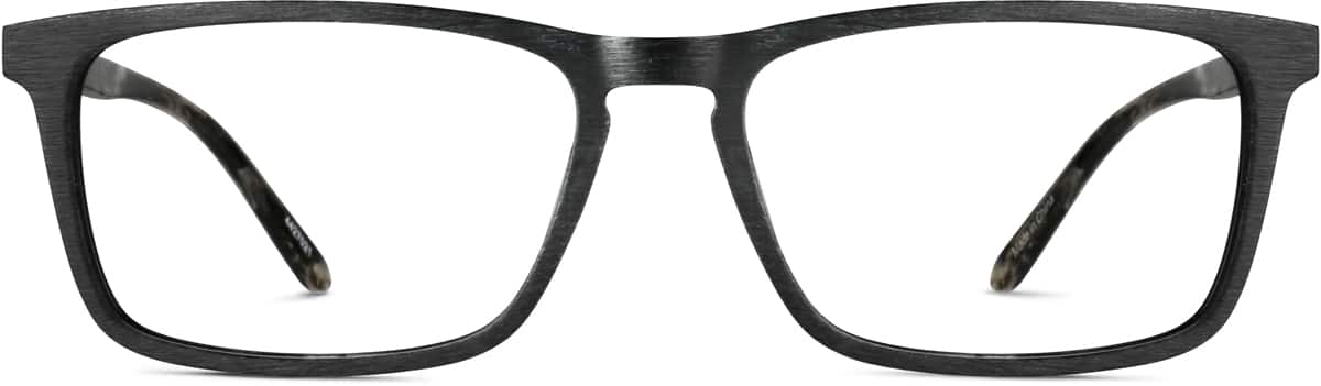 Front view of Rectangle Glasses 4427021 in Black