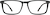 Front view of Rectangle Glasses 4427021 in Black thumbnail