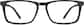 Front view of Rectangle Glasses 4427021 in Black thumbnail