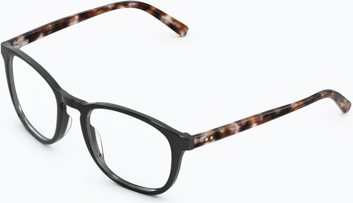 Angle view of Square Glasses 4427121 in Black thumbnail