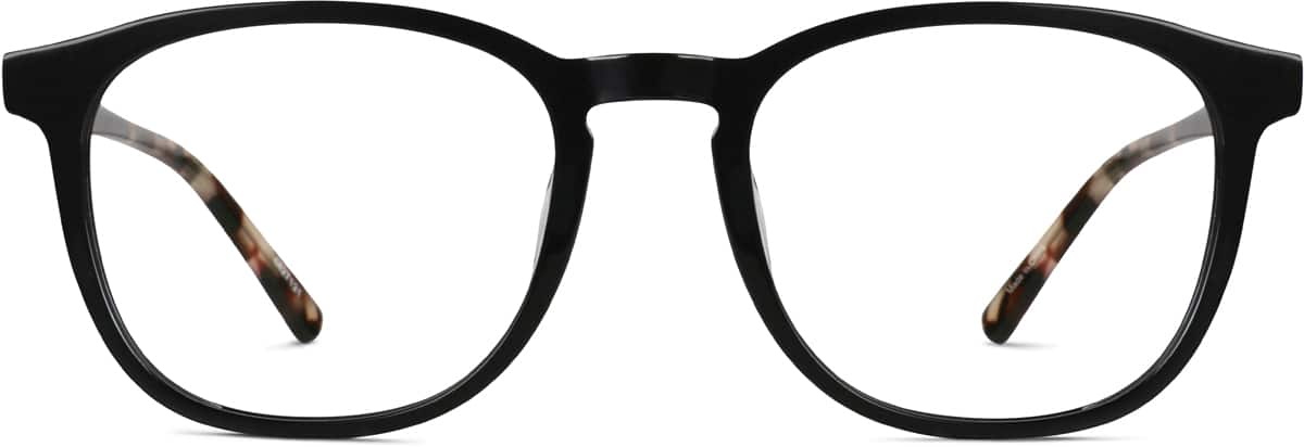 Front view of Square Glasses 4427121 in Black