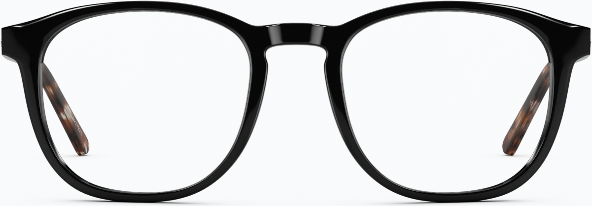 Front view of Square Glasses 4427121 in Black thumbnail