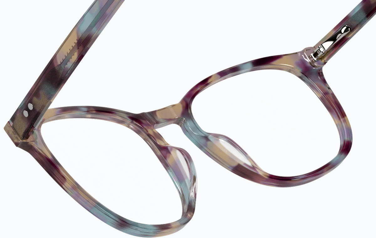 See-through view of Square Glasses 4427139 in Sea Glass thumbnail