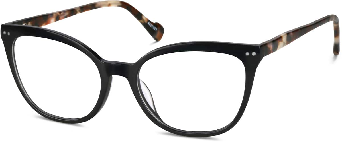 Angle view of Cat-Eye Glasses 4427321 in Black