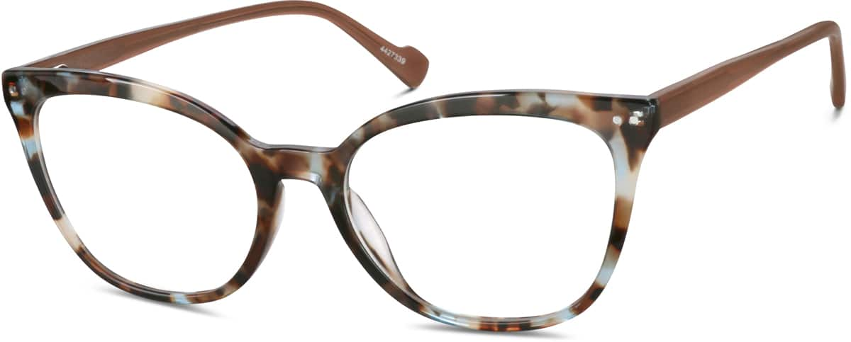 Angle view of Cat-Eye Glasses 4427339 in Tortoiseshell