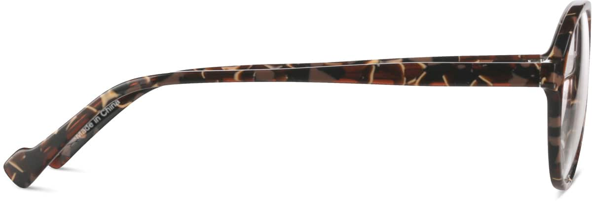 Side view of Round Glasses 4427539 in Brown Pattern