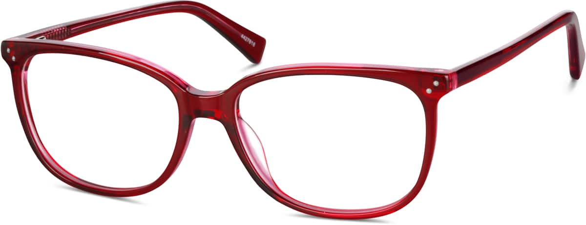 Angle view of Square Glasses 4427818 in Red