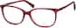Angle view of Square Glasses 4427818 in Red thumbnail