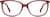 Front view of Square Glasses 4427818 in Red thumbnail