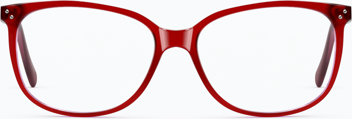 Front view of Square Glasses 4427818 in Red thumbnail