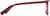 Side view of Square Glasses 4427818 in Red thumbnail