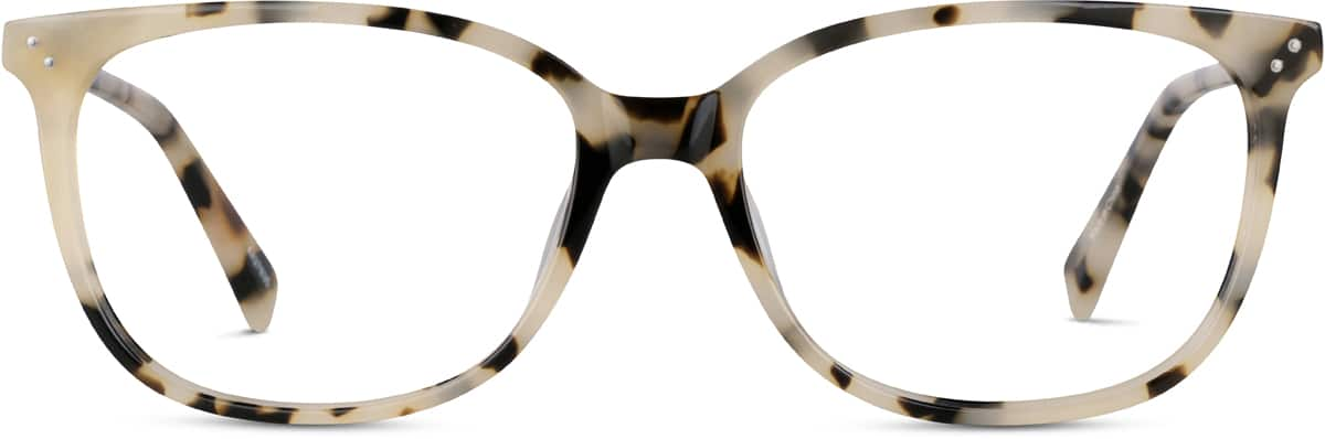 Front view of Square Glasses 4427835 in Ivory Tortoiseshell