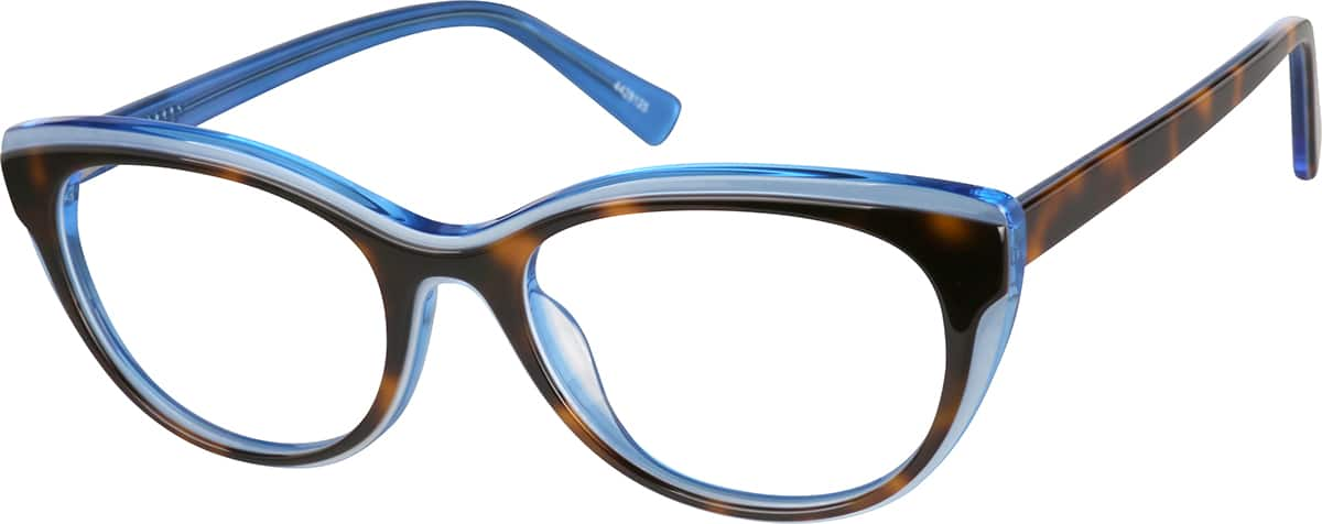 Angle view of Cat-Eye Glasses 4428125 in Tortoiseshell