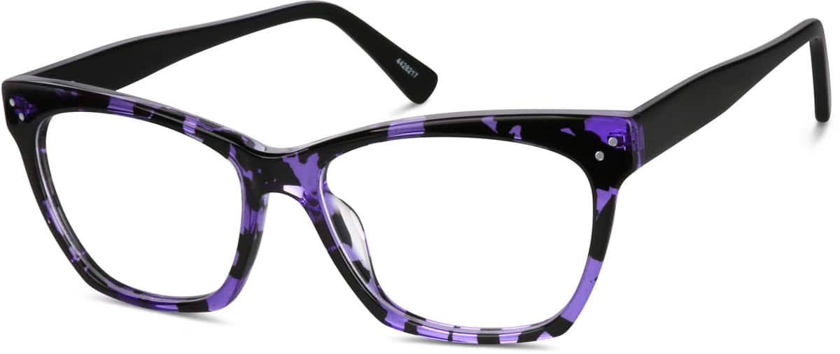 Angle view of Rectangle Glasses 4428217 in Purple