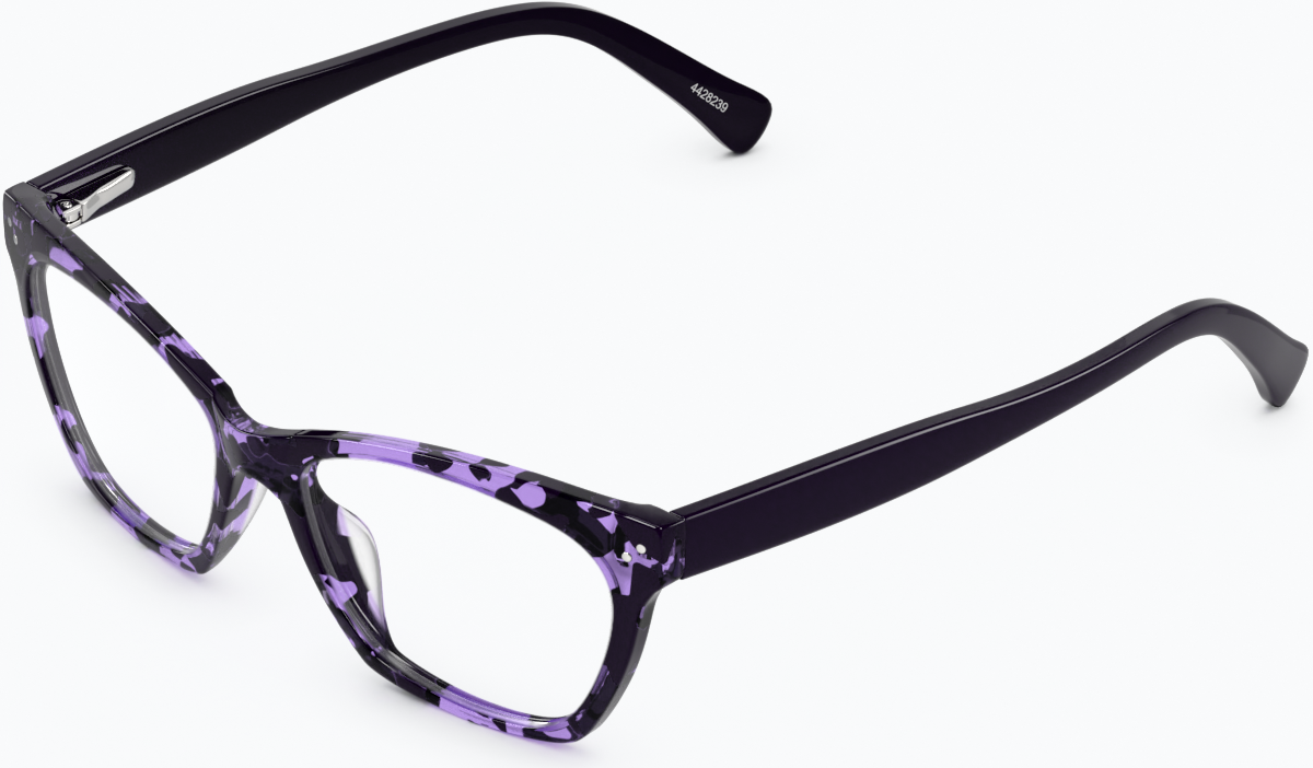 Angle view of Cat-Eye Glasses 4428217 in Purple thumbnail