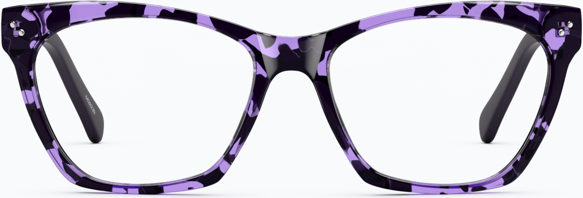 Front view of Cat-Eye Glasses 4428217 in Purple thumbnail