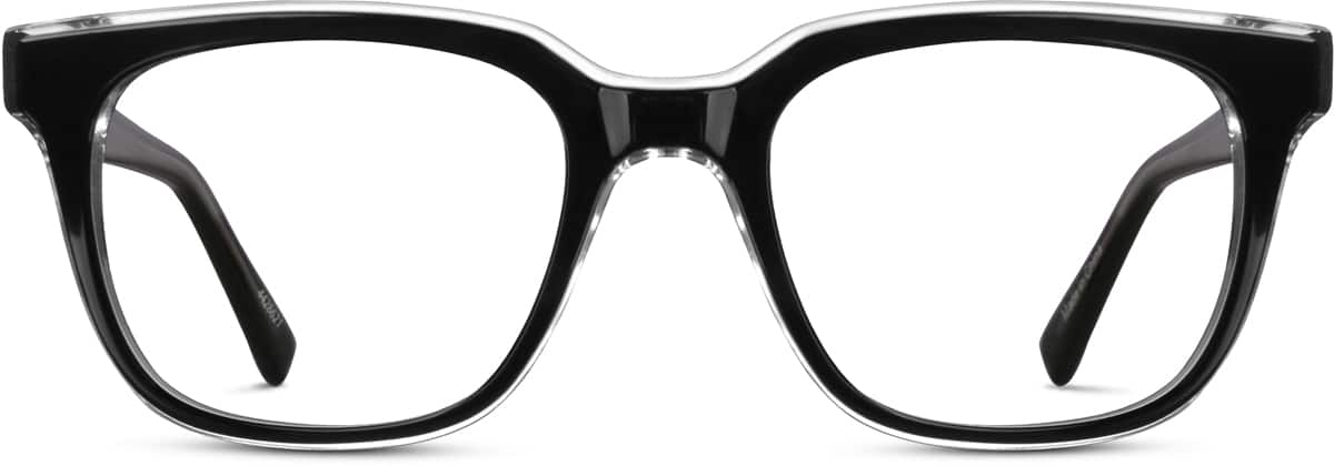 Front view of Square Glasses 4428621 in Black