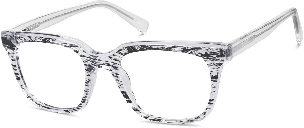 Angle view of Square Glasses 4428623 in Clear