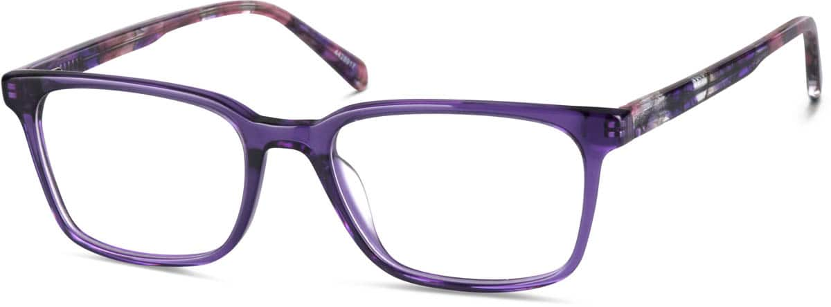 Angle view of Rectangle Glasses 4428917 in Violet