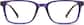 Front view of Rectangle Glasses 4428917 in Violet thumbnail