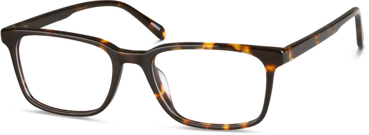 Angle view of Rectangle Glasses 4428925 in Tortoiseshell