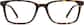 Front view of Rectangle Glasses 4428925 in Tortoiseshell thumbnail