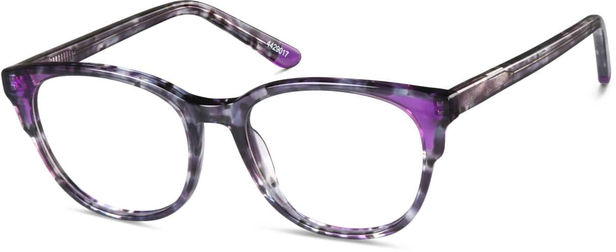 Angle view of Square Glasses 4429017 in Purple